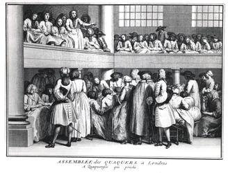 Egy kvéker gyűlés Londonban, 1736